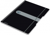 Caiet de birou A4, 80 file, aritmetica, coperta PP cu elastic, negru, Herlitz