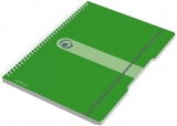 Caiet de birou A4, 80 file, aritmetica, coperta PP cu elastic, verde, Herlitz 