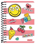 Caiet cu spira 10x14 cm 200 file SmileyWorld Girly Herlitz