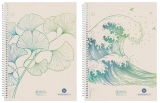 Caiet cu spira A5, 70 file, matematica, Ginkgo Greenline, Herlitz 