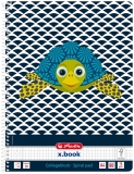 Caiet cu spira A4, 80 file, matematica, Cute Animals Turtle, Herlitz
