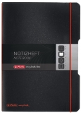 Caiet My.book Flex A5, 40 file, patratele, negru, Herlitz