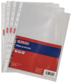 Folie de protectie A4, cristal, 50 microni, 100 buc/set, Herlitz 