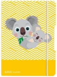 Caiet my.book flex, A5, 40 file, pătrățele, copertă PP, Cute Animals Koala, Herlitz