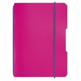Caiet My.Book Flex A6, 40 file, dictando, coperta PP roz, Herlitz