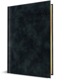 Agenda Herlitz datata 2026, A5, 352 pagini, Premium Deluxe Chia, culoare negru