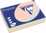 Hartie copiator A4, 80 g/mp, Clairefontaine Trophee Pastel, 5 culori, 500 coli/top
