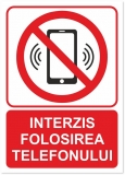 Indicator Interzis folosirea telefonului, 148x210mm