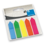 Index din plastic 12 x 44 mm 5 culori neon 125 file Info Notes