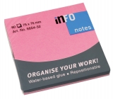 Notite adezive 75 x 75mm 80 file/set roz intens Info Notes