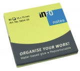 Notite adezive 75 x 75mm 80 file/set verde intens Info Notes