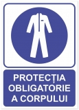 Indicator Protectia obligatorie a corpului, 105x148mm