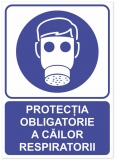 Indicator Protectia obligatorie a cailor respiratorii, 105x148mm