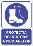 Indicator Protectia obligatorie a picioarelor, 105x148mm