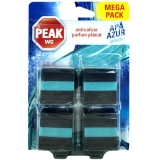 Tablete wc anticalcar Apa Azur marin 50g, 4 buc/set, Peak