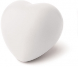 Minge antistres in forma de inima, culoare alb, piele sintetica 