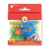 Creioane cerate triunghiulare 12 culori Papagal Koh-I-Koor
