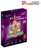 Puzzle 3D Led Catedrala St. Basil 224 Piese Cubicfun