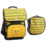 Ghiozdan scoala Optimo + sac sport Core Line Minifigures Heads LEGO