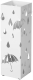 Suport umbrela patrat, cu carlig, 49 cm, alb Songmics 