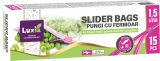 Pungi congelator cu fermoar Luxia, 1.5 L, 15 buc/set