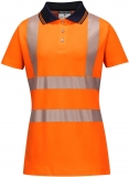 Tricou polo pro, pentru femei, portocaliu/negru, regular, PW3, Portwest