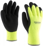 Manusi de asamblare de iarna cu imersare anti-alunecare pe palma si degetul mare, marime: 11, Galben, Rock Safety Penguin