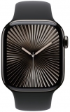 Apple Watch 10, GPS, Cellular, Carcasa Slate Titanium 42mm, Black Sport Band - S/M