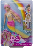 Papusa Dreamtopia - Sirena isi schimba culoarea Barbie