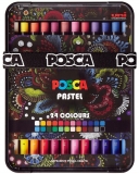 Creioane cerate colorate 24 culori/set Posca Uni-Ball 