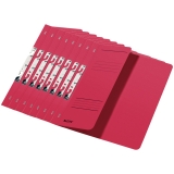Dosar carton color, pentru incopciat, coperta 1/2 rosu 50 buc/set Leitz