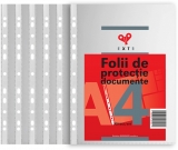 Folie protectie documente A4, 40 microni, 100 folii/set, 30 seturi/cutie Exte