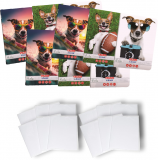 Pachet 10 caiete + coperti A5, 48 file, patratele, Cool Dog Herlitz