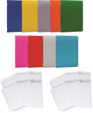 Pachet 5 caiete + coperti A4 60 file, coperta PP, patratele, colturi rotunjite, diverse culori
