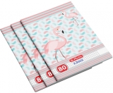 Caiet A4, 80 file, matematica, Flamingo, 5 buc/set, Herlitz
