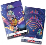 Caiet A5, 80 file, dictando, colturi rotunjite, Music, 5 buc/set, Herlitz