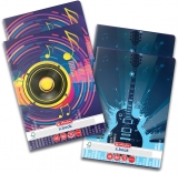 Caiet A5, 80 file, matematica, colturi rotunjite, Music, 5 buc/set, Herlitz