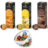 Pachet capsule cafea Tchibo Cafissimo New Year Pack 3 cutii/set si Bol depozitare 30 capsule Tchibo