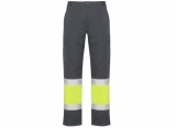 Pantaloni de vara Hi-Vis Naos, pentru barbati, Plumb/Galben Fluorescent, Roly 