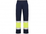 Pantaloni de vara Hi-Vis Naos, pentru barbati, Bleumarin/Galben Fluorescent, Roly 