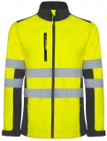 Jacheta soft shell Hi-Vis Antares, pentru barbati, Plumb/Galben Fluorescent, Roly 
