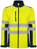Jacheta soft shell Hi-Vis Antares, pentru barbati, Bleumarin/Galben Fluorescent, Roly 
