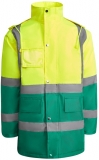 Hanorac captusit Hi-Vis Merak, pentru barbati, Verde Gradina/Galben Fluorescent, Roly 