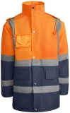 Hanorac captusit Hi-Vis Merak, pentru barbati, Bleumarin/Portocaliu Fluorescent, Roly 