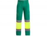 Pantaloni Hi-Vis Enix, pentru barbati, Verde Gradina/Galben Fluorescent, Roly 