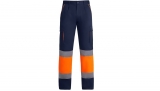 Pantaloni Hi-Vis Enix, pentru barbati, Bleumarin/Portocaliu Fluorescent, Roly 