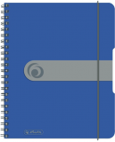 Caiet de birou A5, 80 file, aritmetica, albastru opac, Herlitz 