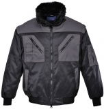 Jacheta pilot 4 in 1 Two Tone, Negru/Gri, Portwest 