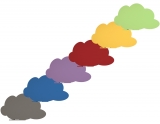 Whiteboard Skinshape Cloud magnetic, suprafata lacuita, 100 x 150 cm Rocada