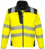 Jacheta Softshell Hi-Vis Vision PW3, Galben/Negru, Portwest 